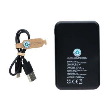 Logotrade promotional merchandise picture of: RCS recycled plastic 5.000 mAh powerbank