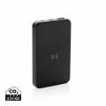 RCS recycled plastic 5.000 mAh 5W wireless powerbank, black