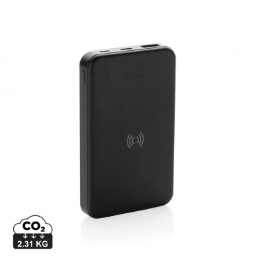 Logotrade corporate gift image of: RCS recycled plastic 5.000 mAh 5W wireless powerbank