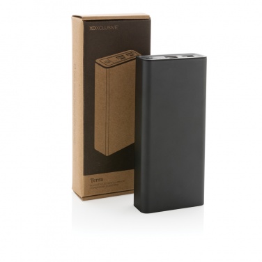 Logo trade corporate gift photo of: Terra RCS recycled 20W aluminium powerbank 20.000 mAh