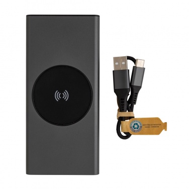 Logo trade promotional items image of: Terra RCS recycled 18W aluminium 10000 powerbank 10W