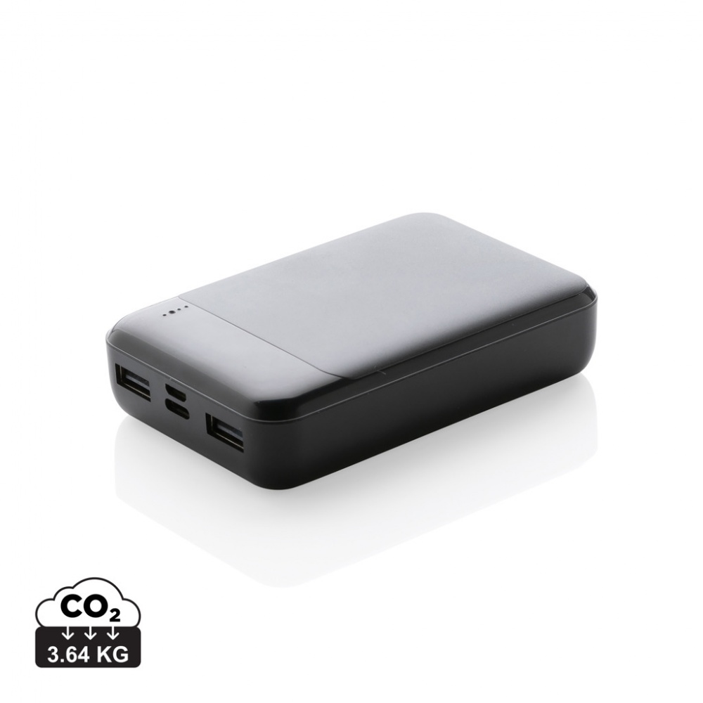 Logo trade promotional gift photo of: RCS standard recycled plastic 10.000 mAh powerbank