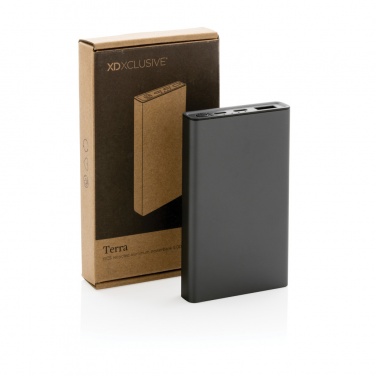 Logo trade promotional gifts image of: Terra RCS recycled aluminium powerbank 5.000 mAh