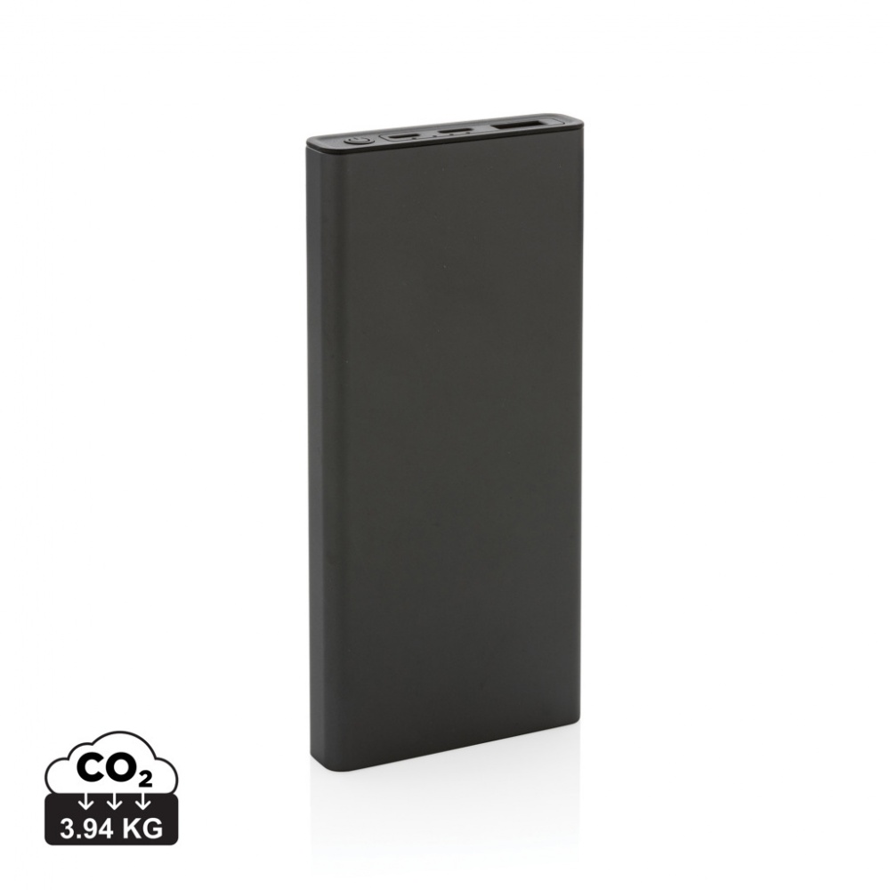 Logo trade business gift photo of: Terra RCS recycled 18W aluminium powerbank 10.000 mAh