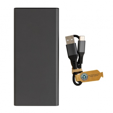 Logo trade business gifts image of: Terra RCS recycled 18W aluminium powerbank 10.000 mAh