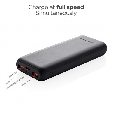 Logo trade promotional gifts image of: Urban Vitamin Pasadena 20.000 mAh 18W PD powerbank