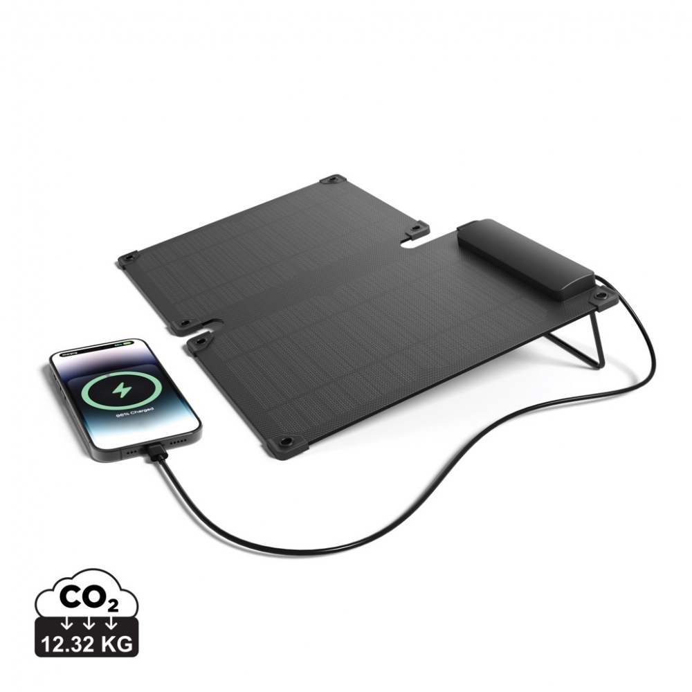 Logo trade promotional giveaways picture of: Solarpulse rplastic portable Solar panel 10W