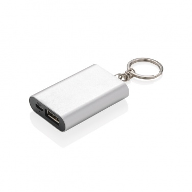 Logo trade promotional gifts image of: 1.000 mAh keychain powerbank