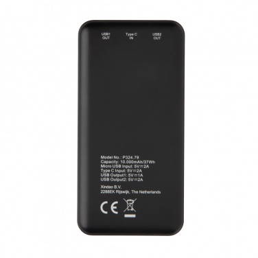 Logo trade advertising products picture of: High Density 10.000 mAh Pocket Powerbank