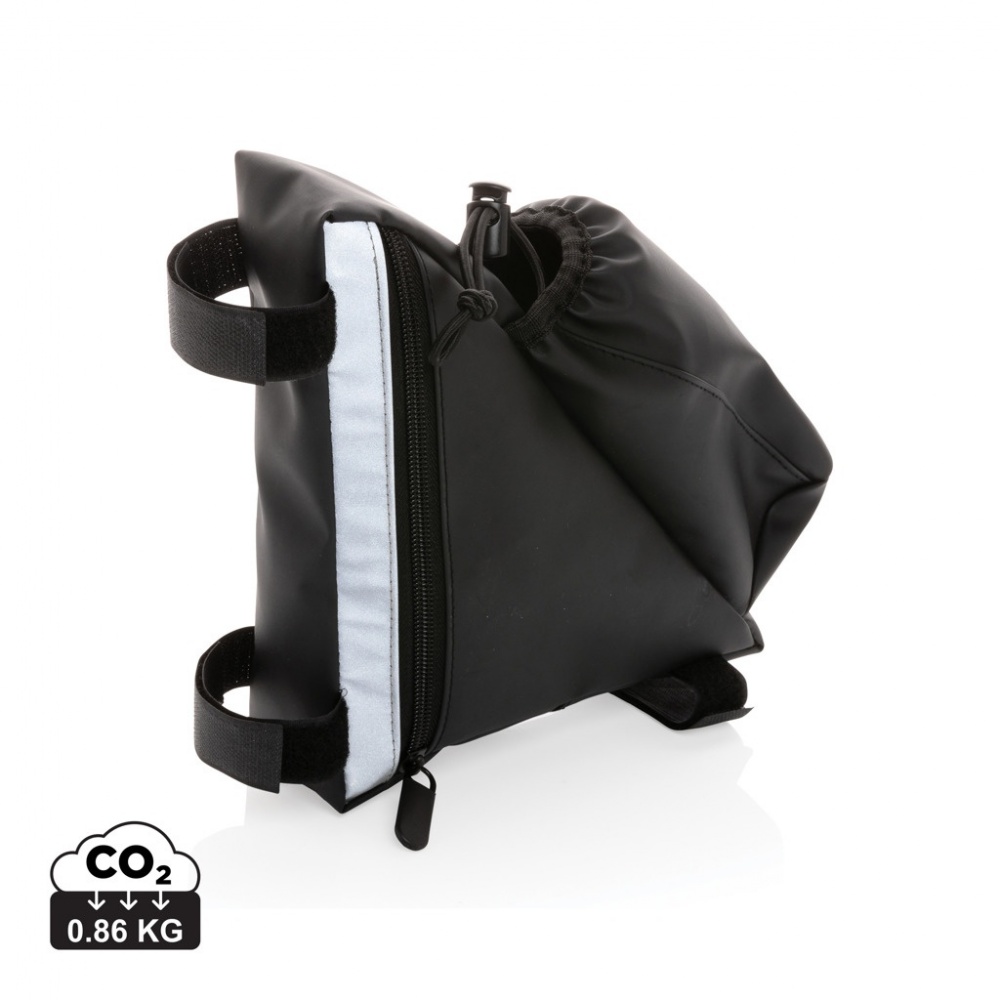 Logo trade promotional giveaway photo of: PU high visibility bike frame bag with bottle holder