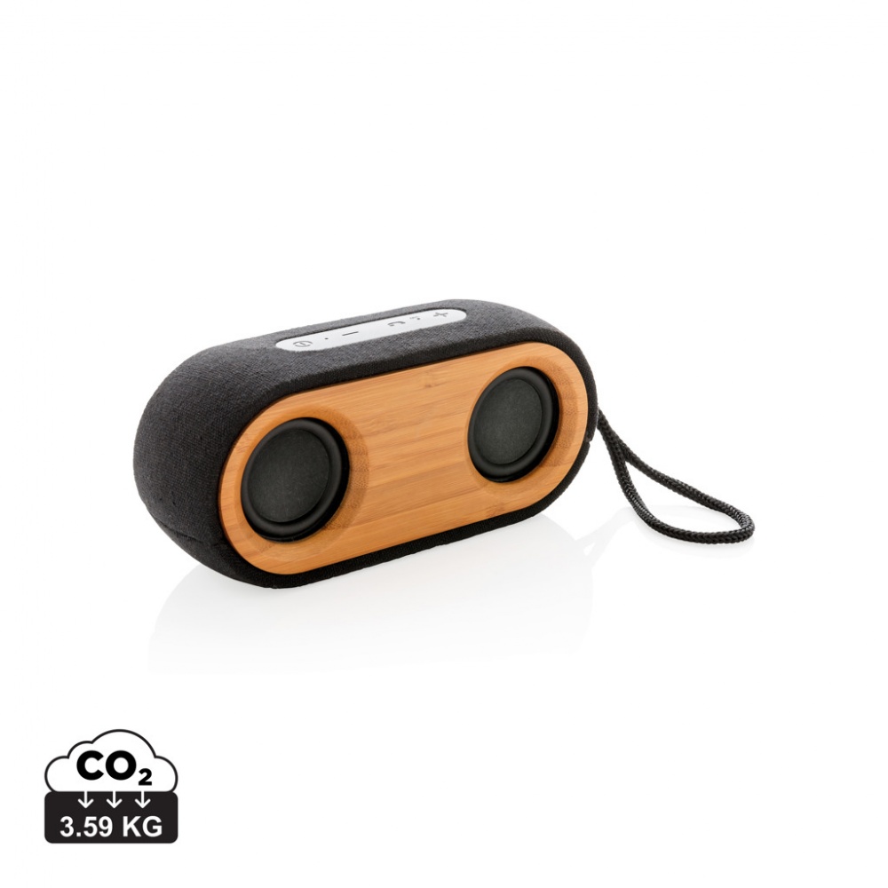 Logotrade promotional gift picture of: Bamboo X double speaker