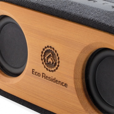 Logo trade promotional item photo of: Bamboo X double speaker