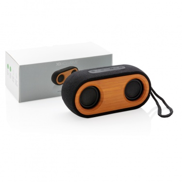 Logo trade promotional products picture of: Bamboo X double speaker