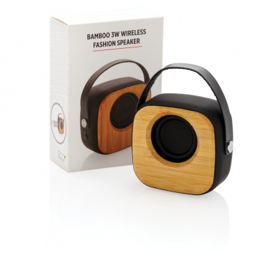 Logotrade promotional merchandise picture of: Bamboo 3W Wireless Fashion Speaker