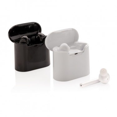 Logo trade promotional merchandise image of: Liberty wireless earbuds in charging case