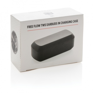 Logo trade promotional merchandise image of: Free Flow TWS earbuds in charging case