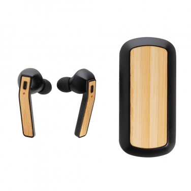 Logo trade promotional items picture of: Bamboo Free Flow TWS earbuds in case