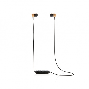 Logo trade corporate gift photo of: Bamboo wireless earbuds