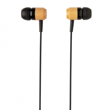 Logo trade promotional merchandise photo of: Bamboo wireless earbuds