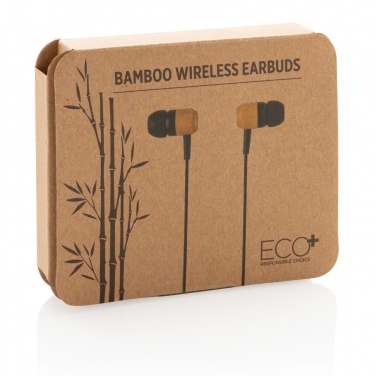 Logotrade promotional merchandise picture of: Bamboo wireless earbuds