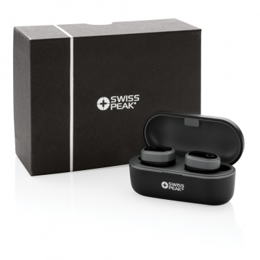 Logo trade promotional giveaways image of: Swiss peak TWS earbuds