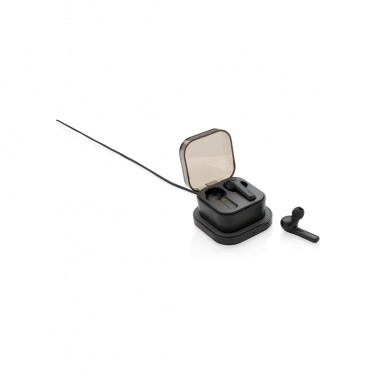 Logotrade promotional gift image of: TWS earbuds in wireless charging case