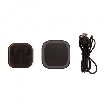 Logo trade advertising products picture of: TWS earbuds in wireless charging case