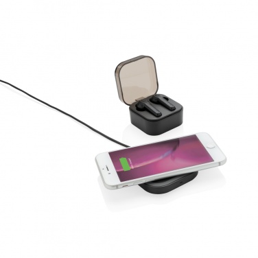 Logo trade promotional item photo of: TWS earbuds in wireless charging case