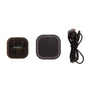 Logotrade business gift image of: TWS earbuds in wireless charging case