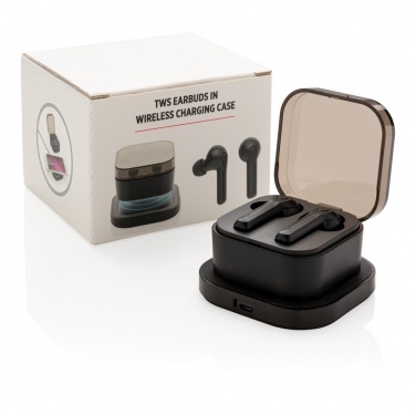 Logo trade promotional products picture of: TWS earbuds in wireless charging case