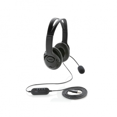 Logo trade business gifts image of: Over ear wired work headset