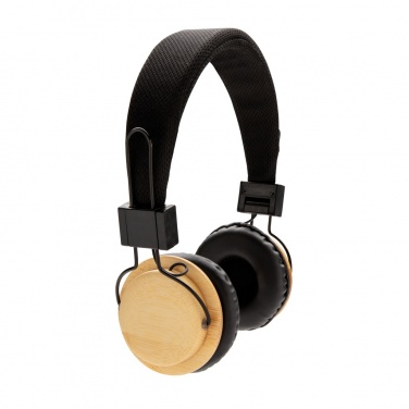 Logotrade promotional item image of: Bamboo wireless headphone