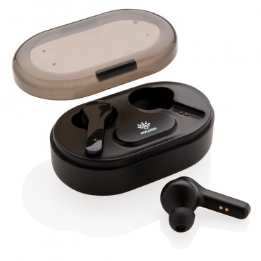 Logotrade promotional items photo of: Light up logo TWS earbuds in charging case