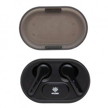 Logotrade advertising product image of: Light up logo TWS earbuds in charging case