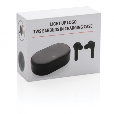 Logotrade business gifts photo of: Light up logo TWS earbuds in charging case