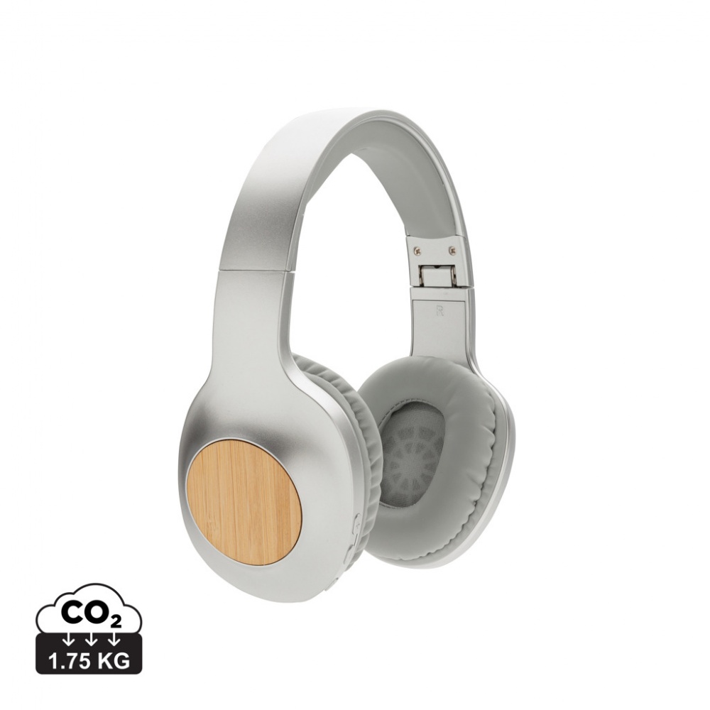 Logotrade promotional product picture of: Dakota Bamboo wireless headphone