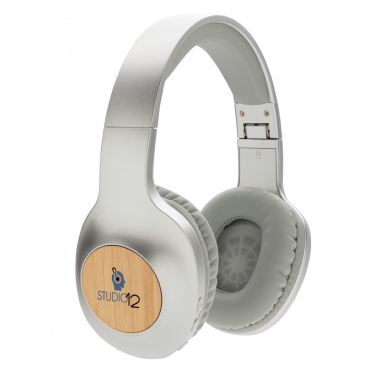 Logo trade promotional gift photo of: Dakota Bamboo wireless headphone