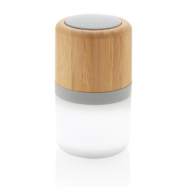 Logo trade promotional products picture of: Bamboo colour changing 3W speaker light