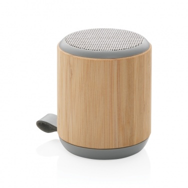 Logotrade promotional item picture of: Bamboo and fabric 3W wireless speaker