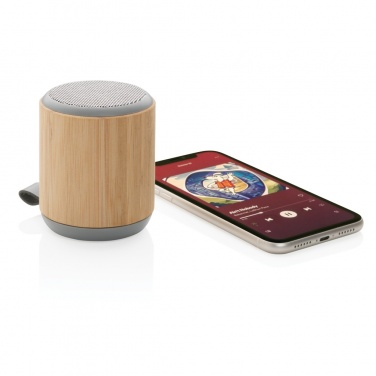 Logotrade promotional items photo of: Bamboo and fabric 3W wireless speaker