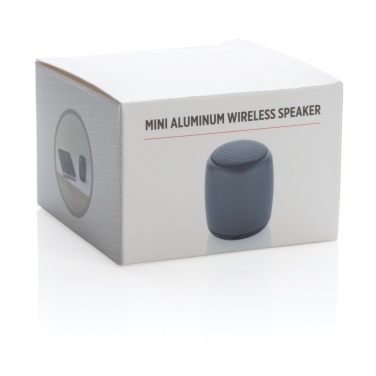 Logo trade advertising product photo of: Mini aluminium wireless speaker