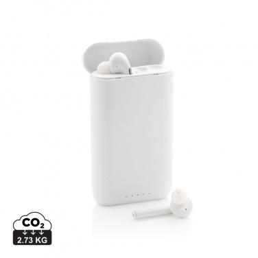 Logo trade corporate gift photo of: Liberty TWS earbuds with 5.000 mAh powerbank