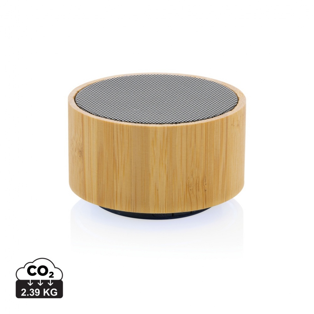 Logotrade promotional item picture of: RCS recycled plastic and bamboo 3W wireless speaker