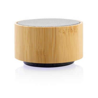 Logo trade corporate gift photo of: RCS recycled plastic and bamboo 3W wireless speaker