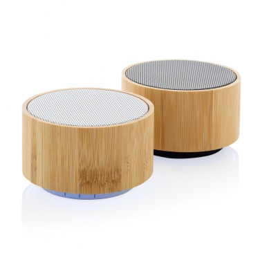 Logotrade promotional items photo of: RCS recycled plastic and bamboo 3W wireless speaker