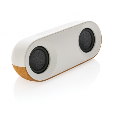 Logo trade promotional giveaway photo of: Oregon RCS recycled plastic and cork 10W speaker