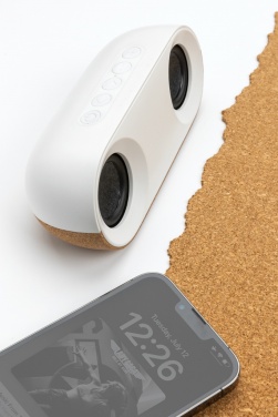 Logo trade promotional gifts picture of: Oregon RCS recycled plastic and cork 10W speaker