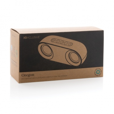 Logotrade promotional gift picture of: Oregon RCS recycled plastic and cork 10W speaker