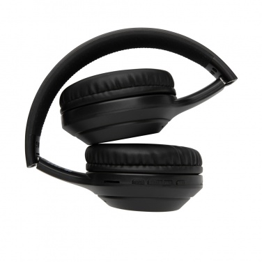 Logo trade business gifts image of: RCS standard recycled plastic headphone