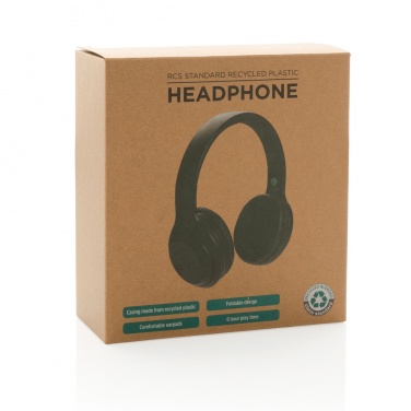 Logo trade promotional products picture of: RCS standard recycled plastic headphone